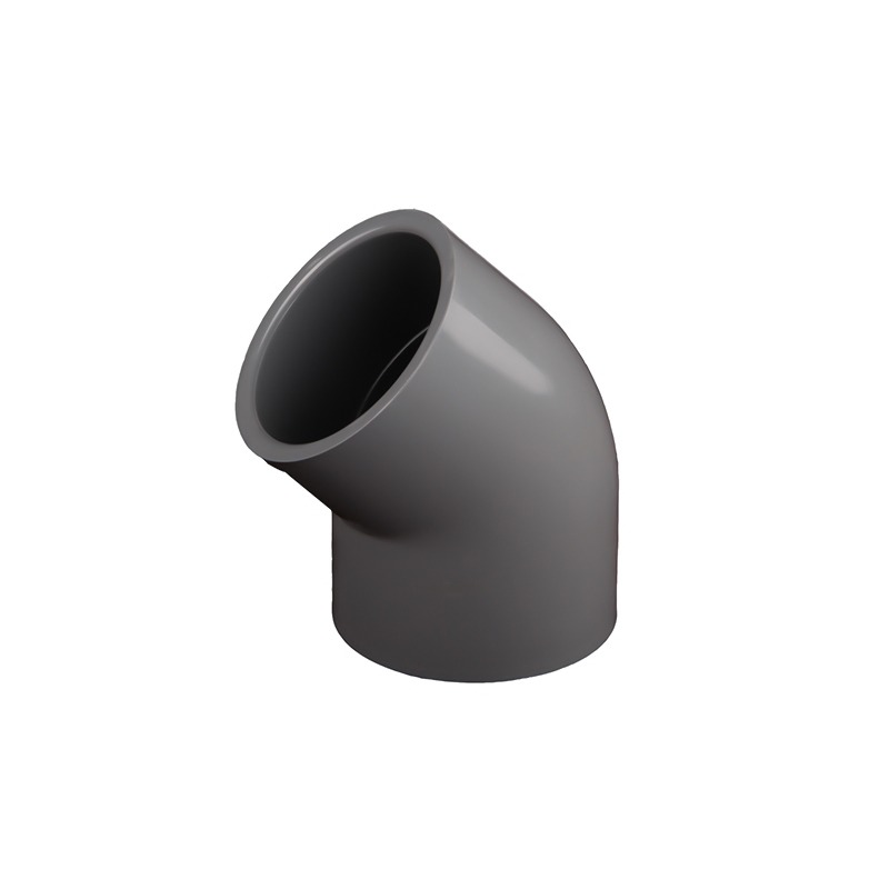 ラウンド UPVC 45° ショート半径エルボ